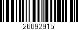 Código de barras (EAN, GTIN, SKU, ISBN): '26092915'