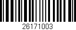 Código de barras (EAN, GTIN, SKU, ISBN): '26171003'