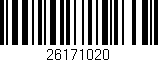 Código de barras (EAN, GTIN, SKU, ISBN): '26171020'