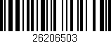 Código de barras (EAN, GTIN, SKU, ISBN): '26206503'