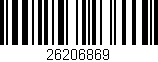 Código de barras (EAN, GTIN, SKU, ISBN): '26206869'