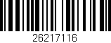 Código de barras (EAN, GTIN, SKU, ISBN): '26217116'