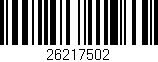 Código de barras (EAN, GTIN, SKU, ISBN): '26217502'