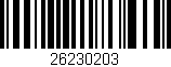 Código de barras (EAN, GTIN, SKU, ISBN): '26230203'