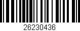 Código de barras (EAN, GTIN, SKU, ISBN): '26230436'