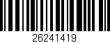 Código de barras (EAN, GTIN, SKU, ISBN): '26241419'