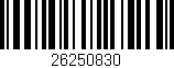 Código de barras (EAN, GTIN, SKU, ISBN): '26250830'