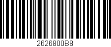 Código de barras (EAN, GTIN, SKU, ISBN): '2626800B8'