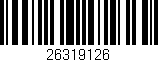 Código de barras (EAN, GTIN, SKU, ISBN): '26319126'