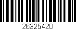 Código de barras (EAN, GTIN, SKU, ISBN): '26325420'