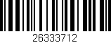 Código de barras (EAN, GTIN, SKU, ISBN): '26333712'
