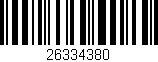 Código de barras (EAN, GTIN, SKU, ISBN): '26334380'
