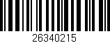 Código de barras (EAN, GTIN, SKU, ISBN): '26340215'