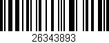 Código de barras (EAN, GTIN, SKU, ISBN): '26343893'