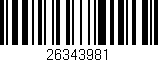 Código de barras (EAN, GTIN, SKU, ISBN): '26343981'