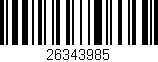 Código de barras (EAN, GTIN, SKU, ISBN): '26343985'