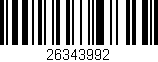 Código de barras (EAN, GTIN, SKU, ISBN): '26343992'