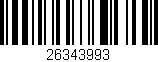 Código de barras (EAN, GTIN, SKU, ISBN): '26343993'