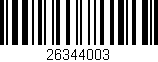 Código de barras (EAN, GTIN, SKU, ISBN): '26344003'