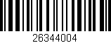 Código de barras (EAN, GTIN, SKU, ISBN): '26344004'