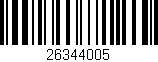 Código de barras (EAN, GTIN, SKU, ISBN): '26344005'