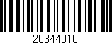 Código de barras (EAN, GTIN, SKU, ISBN): '26344010'