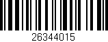 Código de barras (EAN, GTIN, SKU, ISBN): '26344015'