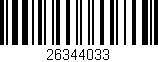Código de barras (EAN, GTIN, SKU, ISBN): '26344033'