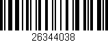 Código de barras (EAN, GTIN, SKU, ISBN): '26344038'