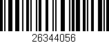 Código de barras (EAN, GTIN, SKU, ISBN): '26344056'