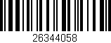 Código de barras (EAN, GTIN, SKU, ISBN): '26344058'