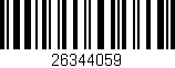 Código de barras (EAN, GTIN, SKU, ISBN): '26344059'