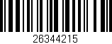 Código de barras (EAN, GTIN, SKU, ISBN): '26344215'