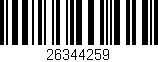 Código de barras (EAN, GTIN, SKU, ISBN): '26344259'