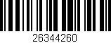 Código de barras (EAN, GTIN, SKU, ISBN): '26344260'