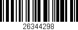 Código de barras (EAN, GTIN, SKU, ISBN): '26344298'