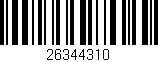 Código de barras (EAN, GTIN, SKU, ISBN): '26344310'