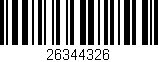 Código de barras (EAN, GTIN, SKU, ISBN): '26344326'