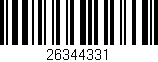 Código de barras (EAN, GTIN, SKU, ISBN): '26344331'