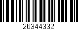 Código de barras (EAN, GTIN, SKU, ISBN): '26344332'