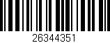 Código de barras (EAN, GTIN, SKU, ISBN): '26344351'