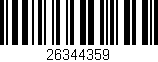Código de barras (EAN, GTIN, SKU, ISBN): '26344359'