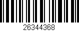 Código de barras (EAN, GTIN, SKU, ISBN): '26344368'