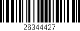 Código de barras (EAN, GTIN, SKU, ISBN): '26344427'