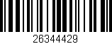 Código de barras (EAN, GTIN, SKU, ISBN): '26344429'