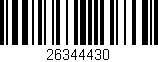 Código de barras (EAN, GTIN, SKU, ISBN): '26344430'
