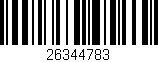 Código de barras (EAN, GTIN, SKU, ISBN): '26344783'