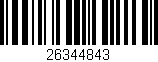 Código de barras (EAN, GTIN, SKU, ISBN): '26344843'