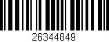 Código de barras (EAN, GTIN, SKU, ISBN): '26344849'