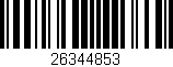 Código de barras (EAN, GTIN, SKU, ISBN): '26344853'